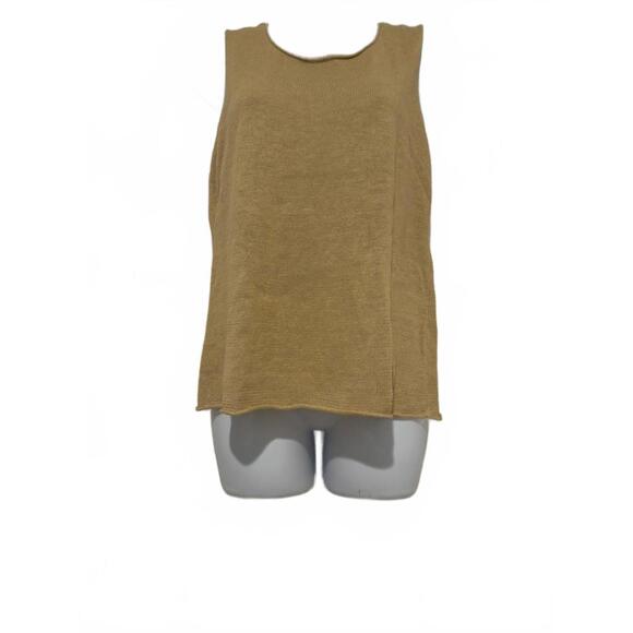 Eileen Fisher Tops - Women's sz petite M Eileen Fisher butterscotch linen knit tank new w/o tags#1141